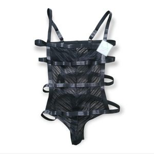 It's Just A Kiss Black Babydoll Lingerie NWT